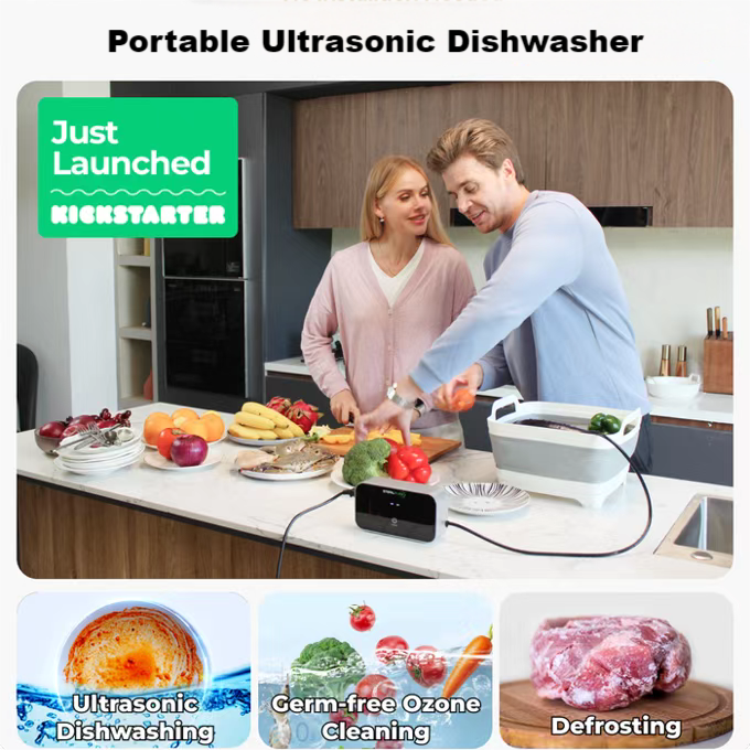 Kido M1 Portable Multifunctional Ultrasonic Dishwasher