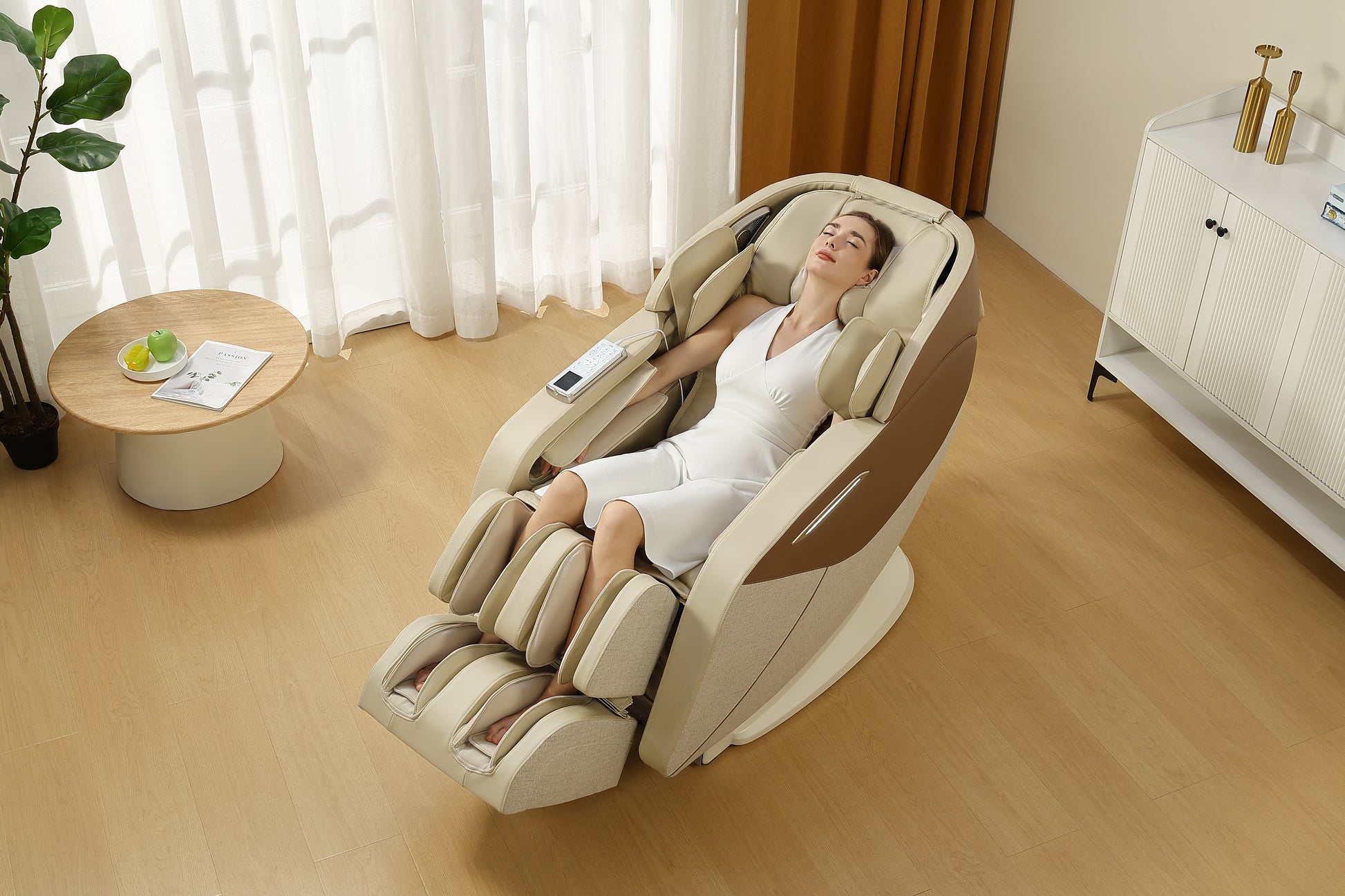 Kido Ultimate Nobiluxe Massage Chair Series upper angle with model
